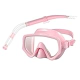 Yianyal Dry Top Schnorchel Erwachsene - Anti-Beschlag Panorama Weitsicht Tauchen Gesichtsabdeckung Erwachsene | Silikon Unterwasser Gesichtsabdeckung für Schwimmen Training Insel Tourismus