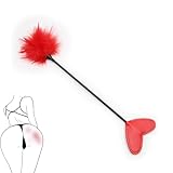 Federkitzler Mit BDSM Peitsche Frau Sex Spanking Feather Peitschen Flogger Gerte Feder Zum Streicheln Sex Bdsms Spielzeug Extrem für Männer Erotisches Sexspielzeug für Frauen Paare