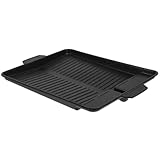 Homoyoyo Koreanische Rechteckige Bbq Grillplatte mit Lebensmittelechter Antihaftbeschichtung Leichte Reinigung für Outdoor camping und Heimgebrauch Hitzebeständig Ölablauf design für