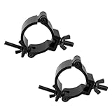 Supvox 2 Stück Aluminium Bühnenlampen Haken Langlebige Traversen Klemmen für Moving Head Lampen Sichere Befestigung Kompatibel mit LED und Effektbeleuchtung Einfache Montage
