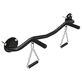 Klimmzugstangen Wand-Klimmzugstange Stahl Horizontale Stange mit Gymnastikringen Swing Widerstand Gürtel Sandsack Training Federung Ausrüstung