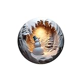 cfpqv Christmas Round Acrylic Flat Pendant Christmas Tree Decorations Reindeer Hanging Ornament Christmas Festive Tree Car Wall Decorations for Christmas Scene Layout Fenster Hängen (A, One Size)
