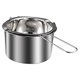 Lurrose Edelstahl Schmelztopf 400 ml Doppelkessel mit 14cm Außentopf für Schokolade Kerzenwachs und Butter zum Kochen und Schmelzen