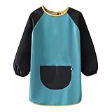 Malschürze für Kinder - Künstlerische Malschürzen Und Küche Für Kleine Künstler - Zubehör Für Kreative Labor Küche Klassenzimmer Party, Große blaue Größe, Fare riferimento alla descrizione