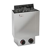 SAWO NORDEX MINI 3,0 kW Elektrische Saunaofen; mit integrierte Steuerung (NB-Modell); Multispannung: entweder Einphasig oder 2-Phasig; Edelstahl