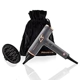 Rowenta Maestria Nano Haartrockner, 3 Geschwindigkeits-/Temperaturkombinationen, Nano Digital Motor, Luftgeschwindigkeit bis 265 km/h, ultraleichtes Design, 1700 Watt, Grau/Rosé Gold, HY8120F0