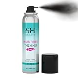 Sevich Hair Fiber Spray - Instant Hair Thickening Powder Für Männer & Frauen, Haaraufbauende Fasern Für Dünner Werdendes Haar, Wasserfest, Schweißfest, Natürliches Aussehen,120ml Schwarz