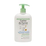 Corine de Farme - rückfettendes Waschgel für Babys mit Ringelblume – Körper und Haar – hypoallergen, für empfindliche Haut – hergestellt zu 100% in Frankreich – 500 ml