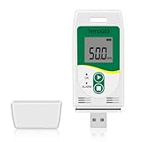 MQODLFP TempG03 USB-Datenlogger für Temperatur und Luftfeuchtigkeit, Wiederverwendbarer Temperatur-Datenlogger, Feuchtigkeitsaufzeichnungsgerät mit 32.000 Speicherkapazität