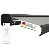 empasa Elektrische Kassettenmarkise 'Classic' Gelenkarmmarkise Markise Sonnenmarkise Sonnenschutz, komplett vormontiert, in verschiedenen Größen und Farben