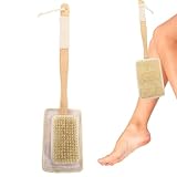 Luffa Badebürste – Duschschwamm mit langem Griff, Körperbürste für Tiefenreinigung, Luffa-Rückenschrubber für Damen, Herren, Erwachsene, Dusch-Spa-Zubehör für Mutter, Vater, Familie, Freunde