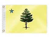 Original Maine State Bootsflagge, 30,5 x 45,7 cm, doppelseitig, 3-lagig, ME-Marine-Flagge, Nylon, kleine Yachtsegel, Ponton, Boot, ATV, Fahrrad, LKW, Jeep, Motorradflagge, Messingösen, patriotische