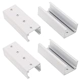 TOYZFRIENDY 4 Stück Gardinenschienenverbinder aus Edelstahl Deckenmontage Zubehör für Geradlinige Schienenausrichtung Universell Kompatibler Vorhangschienen Adapter