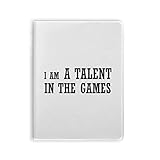 I Am A Talent Games Art-Deco-Geschenk, modisches Notizbuch, Gummieinband, Tagebuch mit weichem Einband