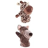 Luwecf Giraffe Und Wolf Handpuppen für Kinder mit Beweglichem Mund – Weiches Plüschmaterial – Für Kinder– Fördert Kreativität & Kommunikation – Ideal für Schule & Zuhause​