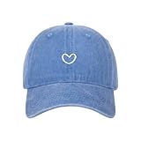 Generisch Baseball Cap Damen mit Herzförmiges Stickmuster Mütze Verstellbarem Kappe Outdoor Sports Cap