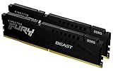 Kingston FURY Beast Schwarz DDR5 32GB (2x16GB) 5200MT/s CL40 DIMM Desktop Gaming Speicher Kit mit 2 Intel XMP - KF552C40BBK2-32