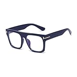 AOOLIA Quadratische Lesebrille, klassische Modebrille, übergroße Blaulichtfilterbrille, komfortabel und modern für Damen und Herren