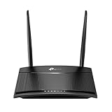 TP-Link TL-MR100 LTE Router, 4G Router unterstützt SIM Karten, 4G Cat4 bis zu 150 Mbit/s, WLAN 2.4GHz N300, 2X 100 Mbps Ports, Plug and Play, bis zu 32 Geräte, Kindersicherung, Gast-Netzwerk