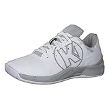 Kempa Unisex Attack PRO 2.0 Women Damen Sneaker Laufschuhe Sportschuhe Turnschuhe Handball Jogging Outdoor Freizeit Shoes-leicht und atmungsaktiv, weiß/grau, 44 EU