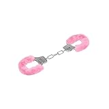 EIS Metall Handschellen mit Schlüssel, Bondage Fesseln Handschellen mit rosa Plüsch, Handcuffs zum Fesseln Sexspielzeug für Paare, Farbe:Rosa
