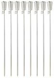 Carlo Milano Edelstahlfackel: Edelstahl-Gartenfackel Amor im 8er-Set, rostfrei, 280 ml, 110 cm (Fackel Garten Edelstahl, Gartendecko Fackel)