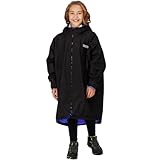 Regatta Uni Kinder Kids Junior Waterproof Changing Robes Wickelmantel, Schwarz, 9-13 Years