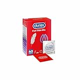 DUREX Gefühlsecht Kondome Mix - Real Feel Kondome - Thin Ultra - 20 extra feuchte Kondome mit Gleitbeschichtung - 40 Stück, 1 Packung, Gummi,