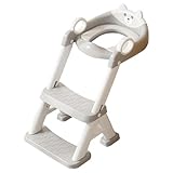 Kleinkindsitz für Toilette, Trainingstoilette mit Tritthocker, höhenverstellbar, Töpfchensitz, faltbarer Kinder-Trainer, rutschfeste Babywerkzeuge mit Spritzschutz für Badezimmer