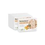 Aura Natura Fermentura Curcuma Duo 6er Set - mit fermentiertem Curcuma Granulat und Curcuma Extrakt - enthält Curcumin - angereichert mit Selen und Phosphatidylserin - 180 vegane Kapseln