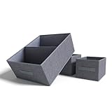 ORLISA Kleiderschrank Organizer Geeignet für Pullover, Badetücher, Bettwäsche, Aufbewahrung-2er Boxen Set große Aufbewahrungsboxen -Faltbare Washable extra große Kisten für Schrank 50x40x20 cm