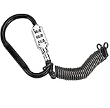 STCRERAG Helmschloss Schwarz Karabinerschloss Scheibenbremse Schloss 160cm Kabel Zahlenschloss Tragbar Diebstahlsicherung Stahldrahtschloss Motorradschloss Robust Kabelschloss Kinderwagenschloss