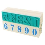 DECORNIJIA Zahlenstempel Satz mit Zahlen 0-9 Wiederverwendbarer Selbstgemacht Stempel für Kartenbasteln Datumsstempel für Büro und Unterricht Ergonomischer Holzstempel für Scrapbooking