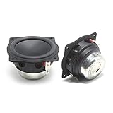 KNOKR 2-Zoll-Musik-Lautsprecher 10W Bücherregal-Lautsprecher 4 Ohm Sound Bar Gummi Surround for DIY. Tragbare Bluetooth-Lautsprecher Lautsprecher 2 stücke Regallautsprecher