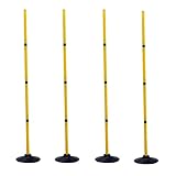 Suprwin Agility-Stöcke für Fußballtraining, Agility-Stange, Zubehör, Fußballstange, Slalomstöcke, Fußball, Sport, Geschwindigkeitstrainingsgerät mit Gummiunterseite (4)