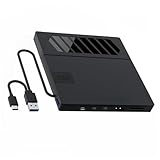 zuousxbs USB 3.0 und Typ C Externes DVD-Laufwerk mit Kartenleser Tragbare Brenner für Laptop Desktop-Stück