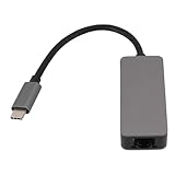 BONKZEBU zu-Ethernet-Adapter, Hohe Geschwindigkeit, 2500 Mbit/s, Stabiler Gigabit-Typ-C-zu-RJ45-LAN-Netzwerkadapter für Laptops, Tablets, Smartphones, Aluminiumlegierung
