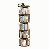 Vigo Wood bücherregal klein in Eichenoptik – 5 stufiges drehbares Bücherregal aus Verbundholz, platzsparend & modern für Kinder bücherregal, bücherschrank