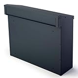 SafePost 925 Zaunbriefkasten Anthrazit - Wetterfester Briefkasten mit Rückseite-Entnahme - Durchwurf, RAL 7016, für Zaun & Gartentor