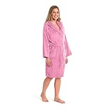 Caleffi - Bademantel für Mädchen aus reiner Baumwolle, weich, strapazierfähig, saugfähig, für Bad und Pool, Bademantel für Mädchen mit Kapuze, Taschen, Gürtel mit Schlaufen und Haken, sehr bequem