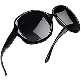 Joopin Große Sonnenbrille Damen Schwarz UV400 Übergroße Damen Sonnenbrille Polarisierte Modern 2024 Trendy Sonnenbrille Damen Oversized für Fahren und Reisen (Mode Schwarz)