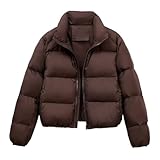 Damen Kurze Brot Kleidung Verdickte Warme Baumwolle Kleidung Winter Baumwolle Kleidung Reitjacke Kinder (Coffee, S)