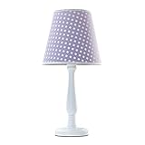 SERUMY Schreibtischlampe Kindertischlampe Kinderzimmer Schlafzimmer Nachttischlampe Laterne aus Holz Handgefertigte Stofflampen Nachttischlampe ( Color : Purple-C )