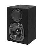 Dynavox 2-Wege Regal-Lautsprecher in Trapezform, mit Filz-Bespannung, Paar, schwarz