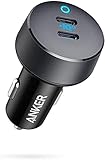 Anker PowerDrive III Duo USB-C-Ladegerät fürs Auto, 40W 2-Port PowerIQ 3.0 Ladegerät, Power Delivery für iPhone 13/13 Mini/13 Pro/13 Pro Max/12, Galaxy S10/S9, Pixel, iPad/iPad Mini und mehr