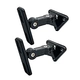 Howonder HD-15 Universal Lautsprecher Wandhalterung，für kleine Lautsprecher,Säulenlautsprecherhalterungen, halten bis zu 15 lbs (2 Packungen schwarz)