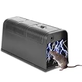 GBKDQQ Elektrische Rattenfalle, Mausefalle Elektrisch, Extra Groß 5000V Elektronische Rattenfalle, Professionelle Elektrische Mausefalle Geeignet für Beseitigung von Mäuse, Wühlmäuse