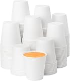 pafnisoin Pappbecher 100 Stück Papierbecher 200ml Kaffeebecher Einwegbecher Party Becher wiederverwendbar Trinkbecher Kaffebecher Pappe