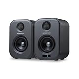 AIYIMA S400 Bücherregal-Lautsprecher hat 7,6 cm (3 Zoll) 80 W Hochleistungs-Lautsprecher, HiFi-BT-Bücherregal-Lautsprecher, Stereo-Aktiv-Lautsprecher, USB-TV-Sound, Heimkino