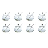 Pyugxab 8X Glas Jar Sugar Cookie Bowl mit Deckel Transparent SüßIgkeiten Haus KüChe Lagerung